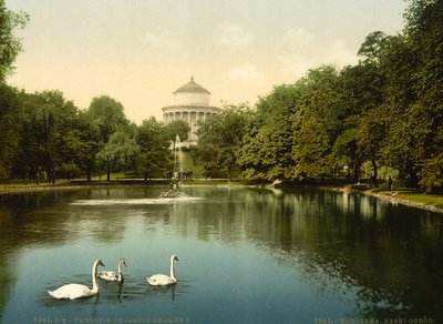 ザクセ庭園、ワルシャワ、ロシア（＝ワルシャワ、ポーランド）、1890～1900年頃 作： Unbekannter Künstler