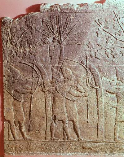 セナケリブ軍によるアランムの包囲（紀元前704～681年） 紀元前700年頃、ニネベの南西宮殿のパネルからの詳細（石膏）（85705も参照 作： Unbekannt