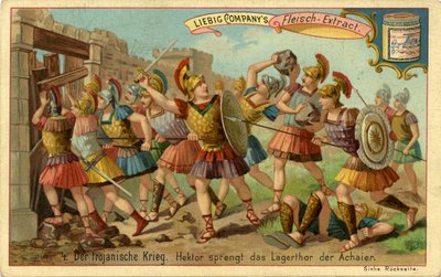 トロイ戦争：ヘクトルが正門を突破 作： Unbekannter Künstler