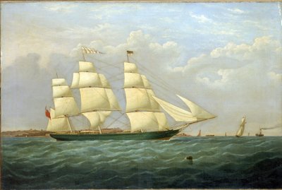1853年の進水を記念したクリッパー「マチルダ・ワッテンボック号 作： Unbekannter Künstler