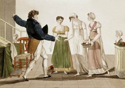 フランス第一帝政時代（1804-1815）のファッションデザイナー、エングレーヴィング 作： Unbekannter Künstler