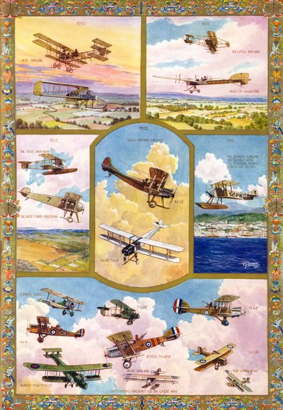 1910年から1918年までの航空の進歩 作： Unbekannter Künstler