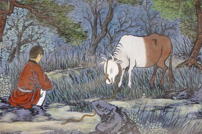 禅宗の10枚の牛の絵は、悟りの段階を表している牛の絵、ソウル、コリー・デュ・スッド 作： Unbekannt