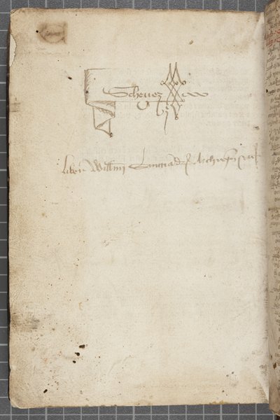 ヒッポのアウグスティヌスが書いた「Tractat[us] sancti Augustini」（紙にペンとインク）。 作： Unbekannt