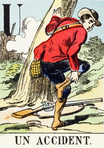 U : Un accident - The Hunting Alphabet, c.1890 (e.g. engraving) 作： Unbekannt