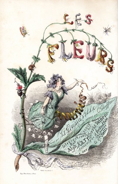 タイトルページ） - Jean Ignace Isidore Gerard dit J.J.J.Granville（1803-1847）の挿絵より、Charles Geoffroy（1819-1882）によるエッチング。 作： Unbekannter Künstler