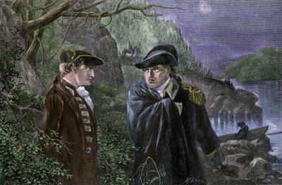 アメリカ合衆国独立戦争（1775-1783）：ベネディクト・アーノルド（1741～1801）は1780年7月、ウェストポイントをイギリスに引き渡すと約束し、祖国を裏切った。アーノルドは2万ポンドと准尉の地位で砦を英国に返還すると申し出た。コ 作： Unbekannter Künstler