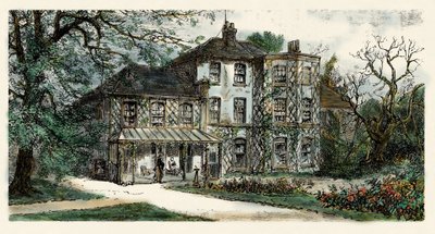 チャールズ・ダーウィン（1809-1882）の "The origin of the species"（種の起源）。19世紀の版画 作： Unbekannter Künstler