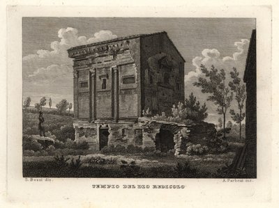 ローマ、Tempio del Dio Redicolo、Caffarella公園のアンニア・レギーラの墓の遺跡の眺め 作： Unbekannt