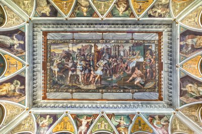 ユリシーズの部屋、パラッツォ・デッラ・プレフェットラ、ベルガモ、イタリアの金庫室の眺め（写真） 作： Unbekannter Künstler