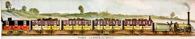 リバプール・マンチェスター鉄道の拳闘クラス乗客用ワゴン 作： Unbekannter Künstler