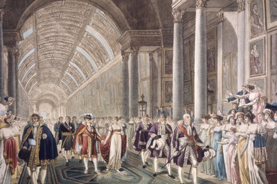 ルーヴル宮殿でのナポレオン1世とマリールイーズの結婚式、1810年頃（エングレーヴィング） 作： Unbekannter Künstler