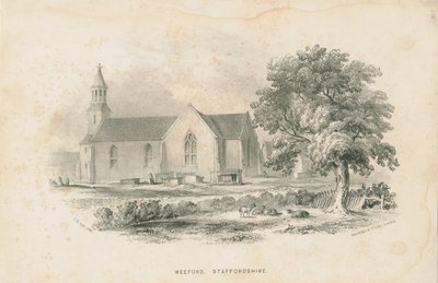 ウィーフォード教会：リトグラフ、1841年 作： Unbekannt