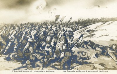 第1次世界大戦：ミュルーズ奪還を目指すフランス軍 作： Unbekannter Künstler