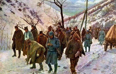第1次世界大戦：負傷したセルビア人捕虜 作： Unbekannter Künstler