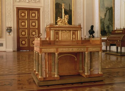 小さなキャビネット付きのライティングデスク、David Roentgen（1743-1807）、Neuwied 作： Unbekannt