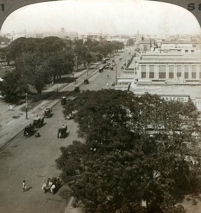 Chowringhee Road、カルカッタ、インド、c1900年代。 作： Underwood and Underwood