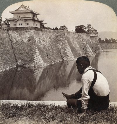 誇らしげな将軍の城、大阪、1904 作： Underwood and Underwood