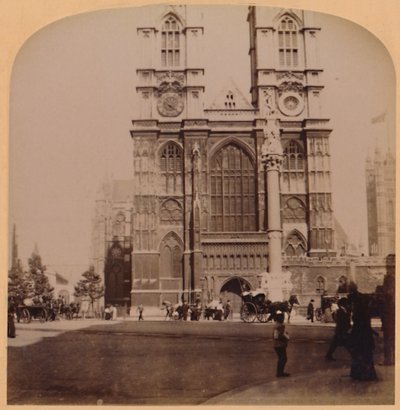 ウェストミンスター寺院、ロンドン、イギリス、1896年。 作： Underwood and Underwood