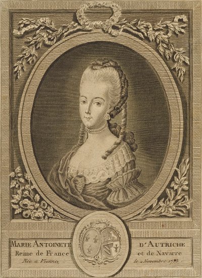 マリー・アンティオネーテ・ドートリッシュ（フランスとナバラの王妃）、旧姓ウィーン 1755年11月2日 作： Unidentified (European)