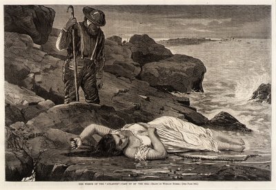 大西洋の難破船--海に投げ出される 作： 身元不明