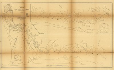 コア・サウンドと海峡、ノースカロライナ州。LOC 99447462 作： アメリカ合衆国沿岸測量部