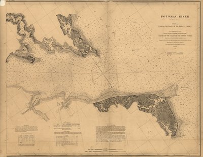 ポトマック川（4枚入り） 作： United States Coast Survey