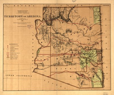 アリゾナの領土。 作： United States. General Land Office