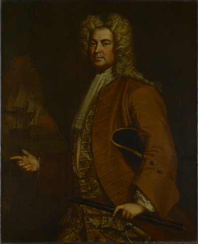 コモドール・エドワード・ティング (1683-1755) (以前はジョン・スマイバートに帰属) 作： Unknown