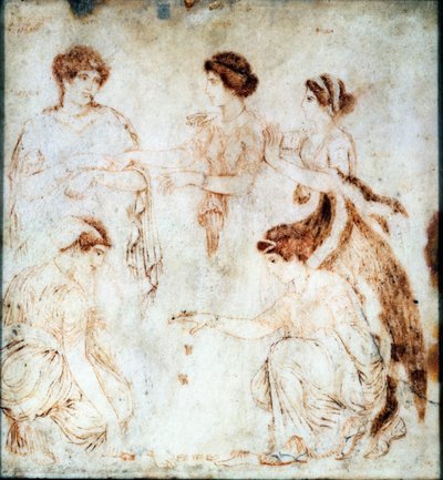 Dice Players、Herculaneum、1世紀AD（大理石の腐食性塗料） 作： Unknown