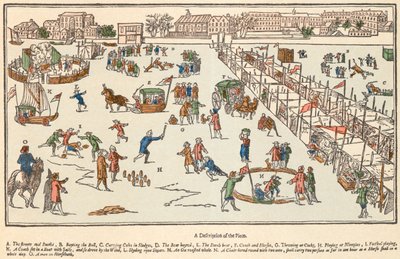 テムズ川のフロストフェア、ロンドン、1683年 作： Unknown