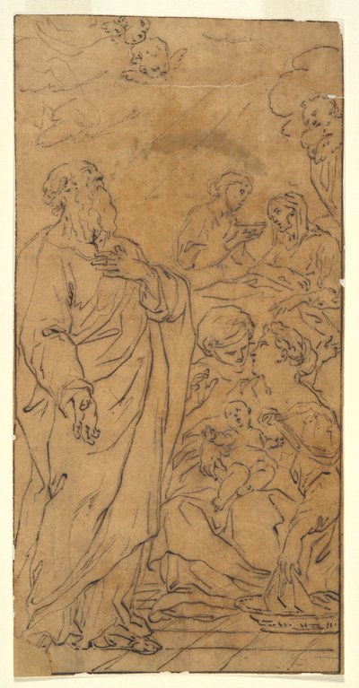 聖家族と聖人 (聖母の降誕), ローマ, S.Giovanni in Fonte 作： Unknown