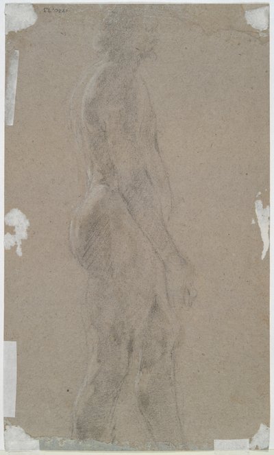 裸の男性（直腸）; 横顔の男性像（裏面） 作： Unknown