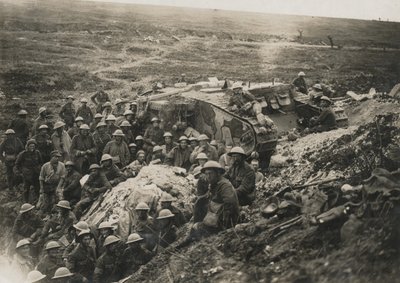 西部戦線で撮影された公式写真？D1641。フレアの戦車の1つ？、1916 作： Unknown