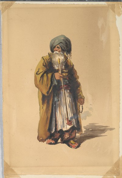 パイプを吸うロシア人またはトルコ人 作： Unknown