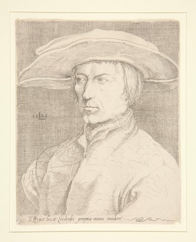 芸術家の自画像、1525年 [男性の肖像、いわゆるルーカス・ファン・ライデン、自画像] 作： Unknown