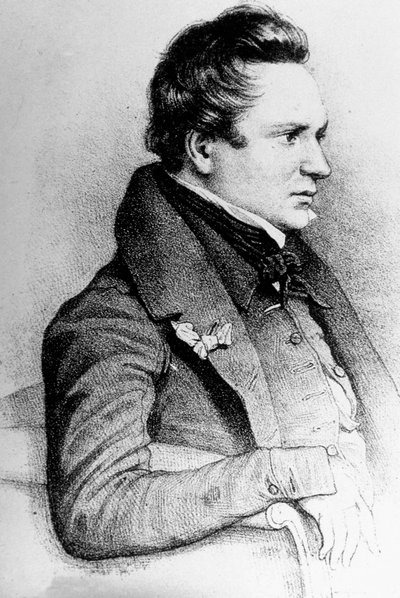 ビクターユーゴー（1802年-1885年）フランスの作家、1832年、レオンノエルの後のジョルジュフレイによる彫刻 作： Unknown
