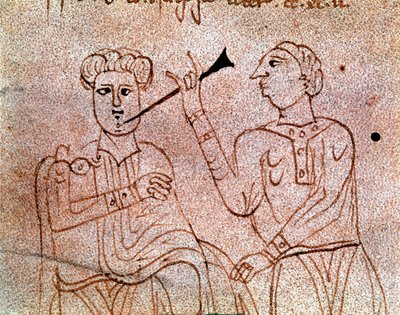歯科医が患者のミニチュアを操作する様子（13世紀ヴェネツィア、マルシアナ図書館所蔵の写本「De surgia」より 作： Unknown artist