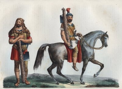 A military lictor and A military lictor of cavalry - engraving from "Usi e Costumi di Tutti i Popoli dell