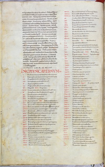 民数記の序章が記された11世紀の聖書の1ページ 作： Unknown artist