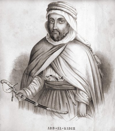アブド・エル・カダー（Abd El-Kader）（1807 - 1883）、アルジェリアのアラブ首長。 作： Unknown artist
