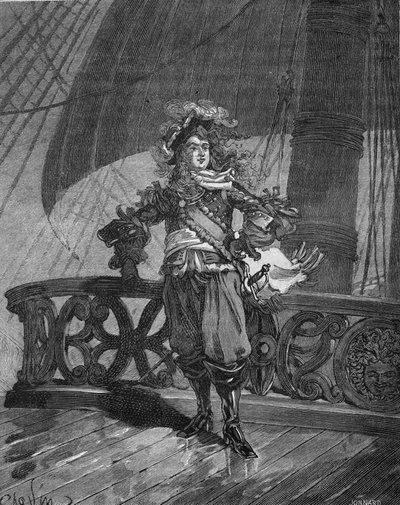 トゥルヴィル提督（アンヌ・ヒラリオン・オブ・コスタンタン（コタンタン）、トゥルヴィル伯爵（1642年～1701年）。19世紀のエングレーヴィング。ジュール・ミシュレ著「フランス史」にて 作： Unknown artist