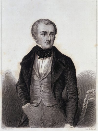 アドルフ・ティエール (1797-1877) - 『ルイ・フィリップの政治的・私的生活の歴史』に掲載された版画 作： Unknown artist