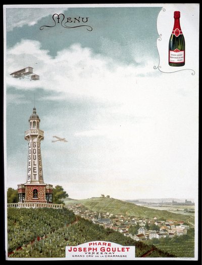 Joseph Goulet - Verzenay - Grand cu de la Champagne "というブランドの広告。 作： Unknown artist
