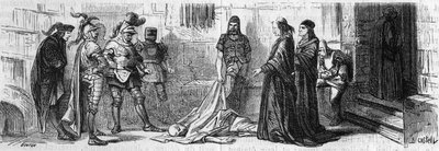 アレクサンダー6世は、トルコの王子ジェームを引き渡し、毒を盛られ、しばらくして死亡した。19世紀のエングレーヴィング。 作： Unknown artist