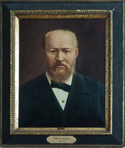 アレクサンドル・オストロフスキー - 劇作家アレクサンドル・N・オストロフスキー(1823-1886)の肖像、匿名。キャンバスに油彩、19世紀後半、A.オストロフスキー国立博物館、シチェリコヴォ 作： Unknown artist