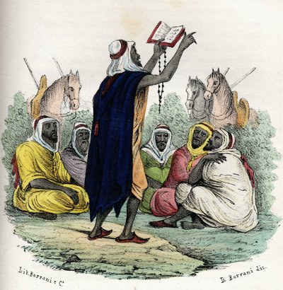 アルジェリア領主のアブド・エル・カーダー（Abd-el-Kader or ibn Muhyi al-Din al-Hasani）（1808-1883）は、1832年に最初のジハード（聖戦）を呼びかけた。Storia d