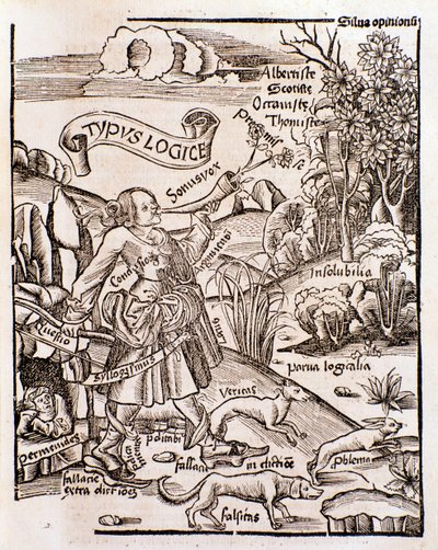 グレゴール・ライシュの「Margarita philosophica」（1508年）からの論理のアレゴリー。 作： Unknown artist