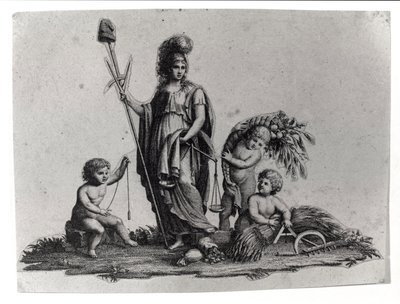 ナポレオン・ボナパルトが1797年6月27日にイタリアでフランスをモデルに作成し、1802年にイタリア共和国となったシサルピーヌ共和国（Cisalpina）のアレゴリーです。フランス共和国のシンボルが表現されている。ミラノのリゾルジメント博物館のエングレーヴィング。 作： Unknown artist