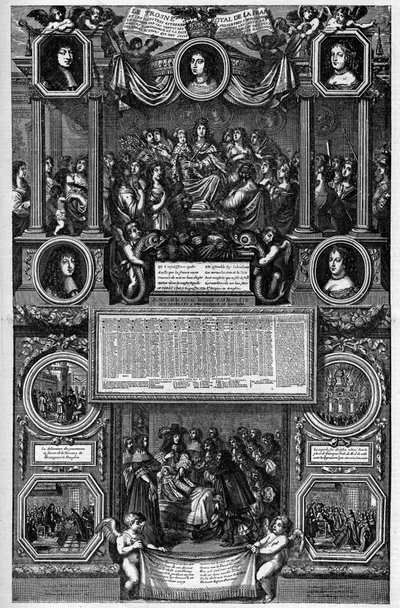 王太子（ルイ・ド・フランス、大王太子）の誕生を表す1682年の年鑑です。 作： Unknown artist